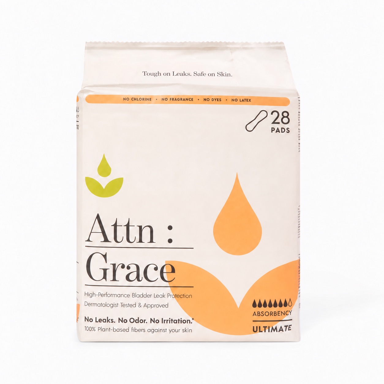 Attn: Grace Ultimate Pads for Bladder Leaks, 28 count pack